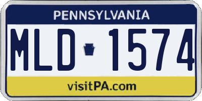 PA license plate MLD1574