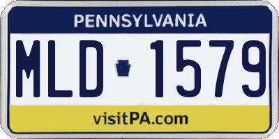 PA license plate MLD1579