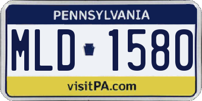 PA license plate MLD1580