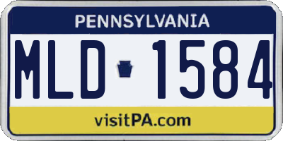 PA license plate MLD1584