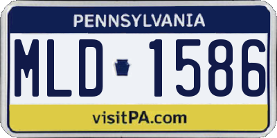 PA license plate MLD1586