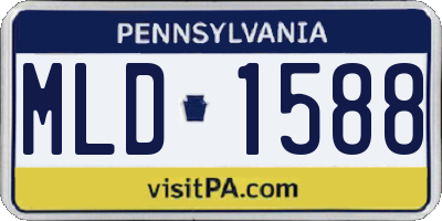 PA license plate MLD1588