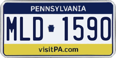 PA license plate MLD1590