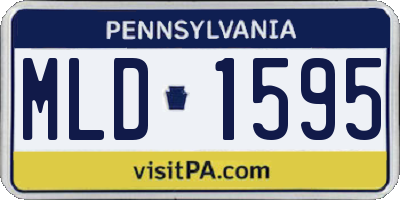 PA license plate MLD1595