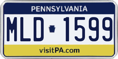 PA license plate MLD1599