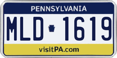 PA license plate MLD1619