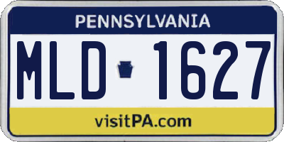 PA license plate MLD1627