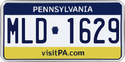 PA license plate MLD1629
