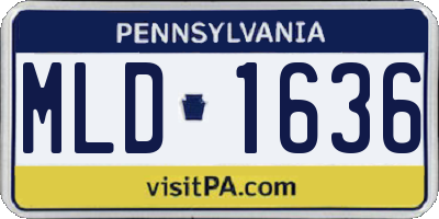 PA license plate MLD1636