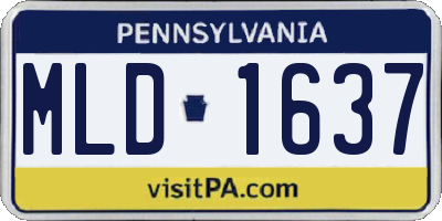 PA license plate MLD1637