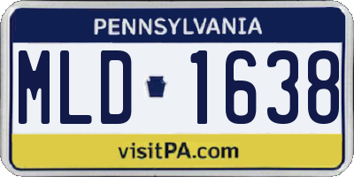 PA license plate MLD1638