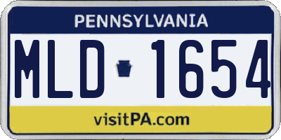 PA license plate MLD1654