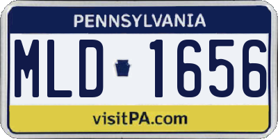 PA license plate MLD1656