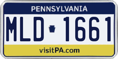 PA license plate MLD1661