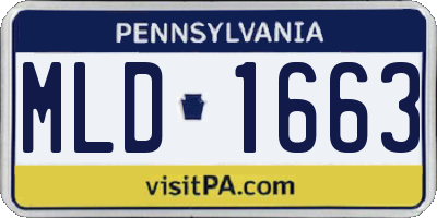 PA license plate MLD1663