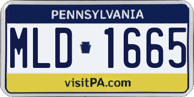 PA license plate MLD1665