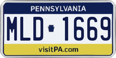 PA license plate MLD1669