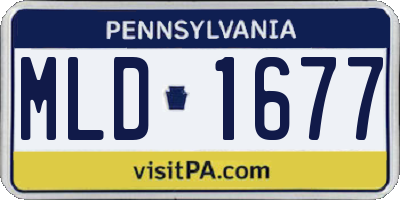 PA license plate MLD1677