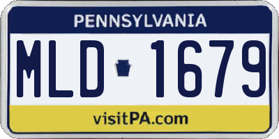 PA license plate MLD1679