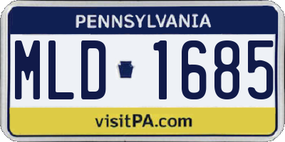 PA license plate MLD1685
