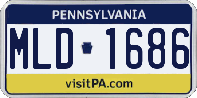 PA license plate MLD1686