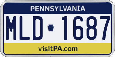 PA license plate MLD1687