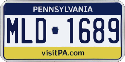 PA license plate MLD1689