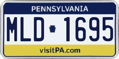PA license plate MLD1695