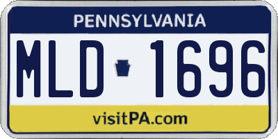 PA license plate MLD1696