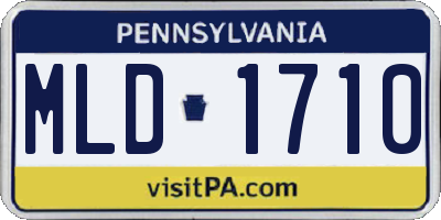 PA license plate MLD1710