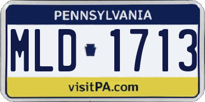 PA license plate MLD1713