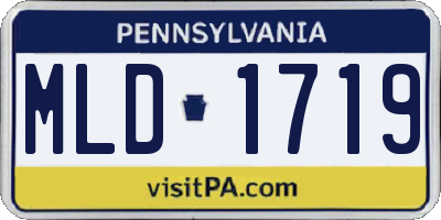 PA license plate MLD1719