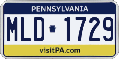 PA license plate MLD1729