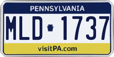 PA license plate MLD1737
