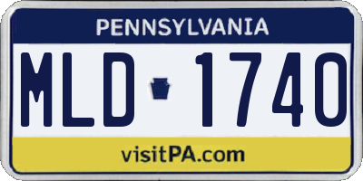 PA license plate MLD1740