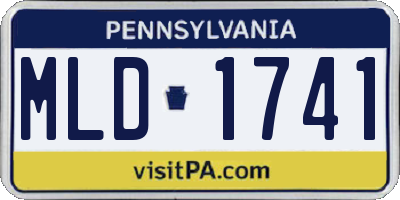 PA license plate MLD1741