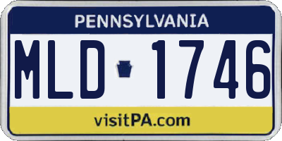 PA license plate MLD1746