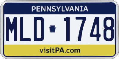 PA license plate MLD1748