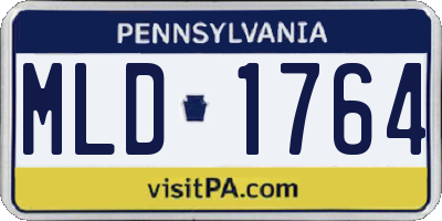PA license plate MLD1764