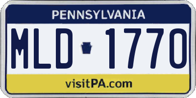 PA license plate MLD1770
