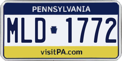 PA license plate MLD1772