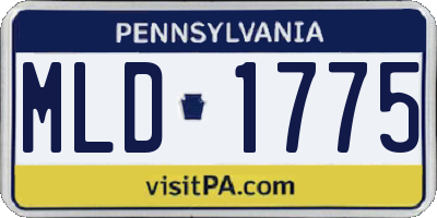 PA license plate MLD1775