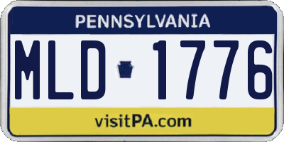 PA license plate MLD1776