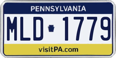 PA license plate MLD1779