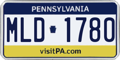 PA license plate MLD1780