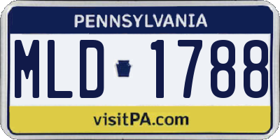 PA license plate MLD1788