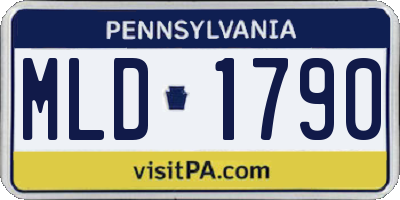 PA license plate MLD1790