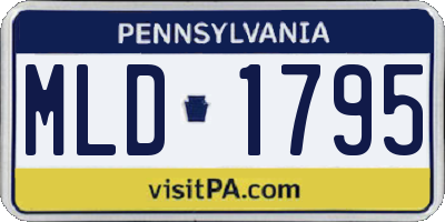 PA license plate MLD1795