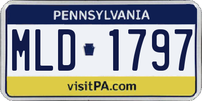 PA license plate MLD1797
