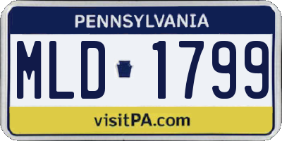 PA license plate MLD1799